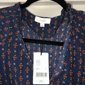 a loves a size Large navy button up midi dress